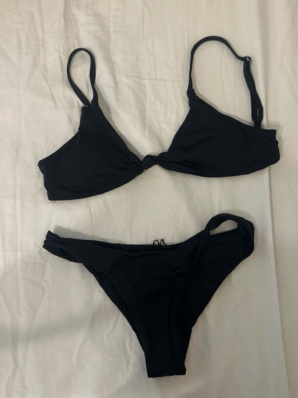 Dippin' Daisy's Black Twist Front Bikini Set